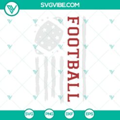 American flag football SVG design for game day, USA football SVG featuring football elements. Great for sports themed crafts and projects.
