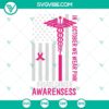 Breast Cancer Awareness USA flag themed SVG design for October featuring pink ribbon. Perfect for raising awareness.