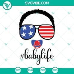 American, African American, SVG Files, USA Flag Sunglasses Afro Family Life SVG 8