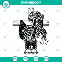 SVG Files, Veteran, USA Veteran Memorial Cross SVG Image, Military Combat Gear 17