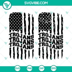 USC Trojans American Flag SVG Files, Trojans Football SVG Images PNG DXF EPS