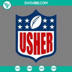 Usher Super Bowl 2024 SVG Image, NFL Halftime Show 2024 SVG Images PNG EPS DXF File