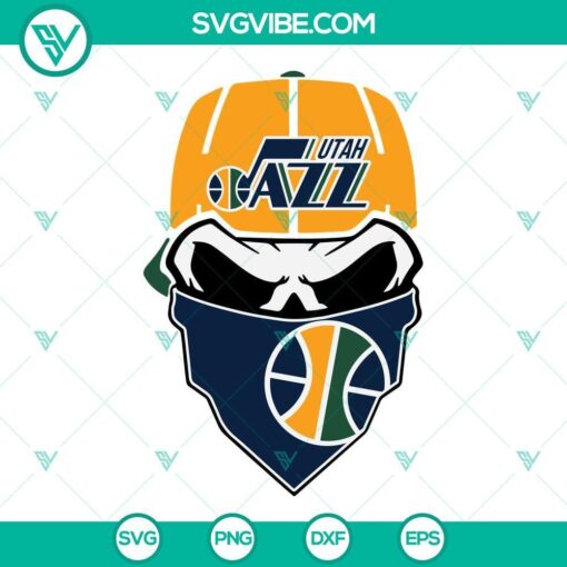 utah jazz skull svg utah jazz svg basketball svg 2 mockup