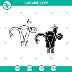 SVG Files, Trending, Uterus Middle Finger Svg Bundle, Uterus Flipping The Bird 13