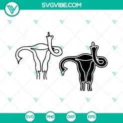 Trending, SVG Files, Mind Your Own Uterus Svg, Middle Finger Uterus Svg, Angry 4