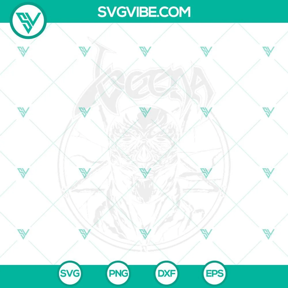 Movies, SVG Files, Vecna Face Stranger Things 4 SVG File PNG DXF EPS Cricut 1