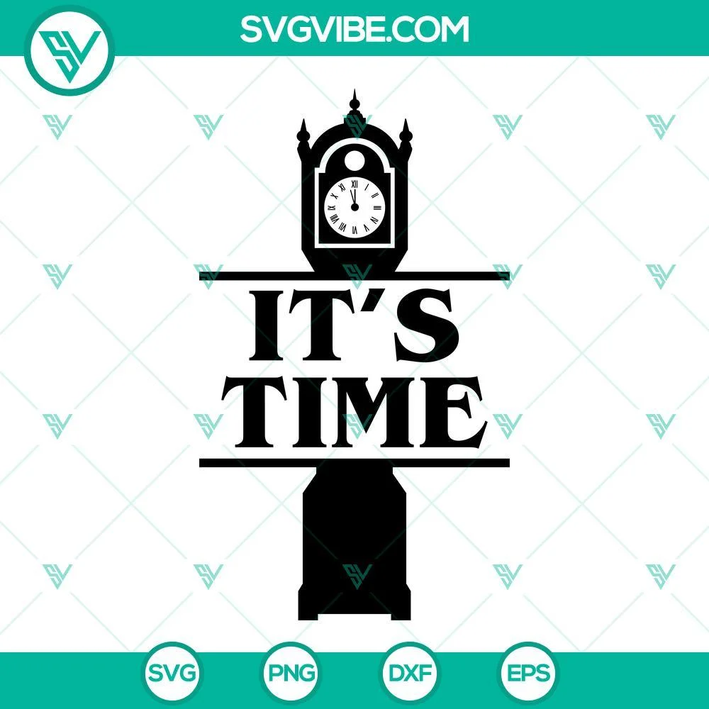 Movies, SVG Files, Vecna It’s Time Clock SVG Image, Stranger Things SVG Files 1