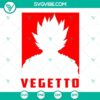 Vegeto character design file set with Dragon Ball Z theme, includes SVG, PNG, DXF, and EPS formats for Cricut cutting machines.
