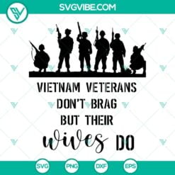 SVG Files, Veteran, Veterans Dont Brag But Their Wives Do SVG Image, Proud Wife 2