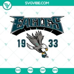 Football, Sports, SVG Files, Vintage Eagles 1933 SVG Images, Philadelphia 4