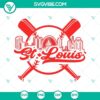 Vintage St Louis Baseball SVG File featuring St Louis Cardinals logo, ideal for instant download and crafting projects.
