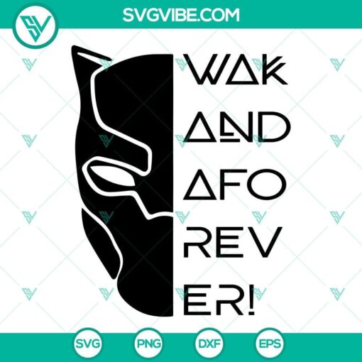 wakanda forever svg instant digital download clipart vector outline 3 mockup