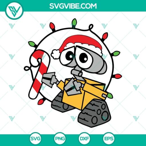 wall e christmas lights svg png dxf eps cricut silhouette vector clipart 1 mockup