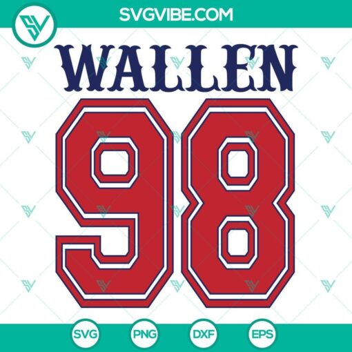 wallen braves 98 svg morgan wallen svg atlanta braves svg country song svg png dxf eps cricut 2 mockup