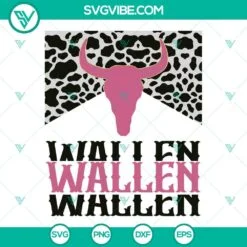 Musics, SVG Files, Wallen Bullhead SVG Files, Western SVG Download, Leopard SVG 2