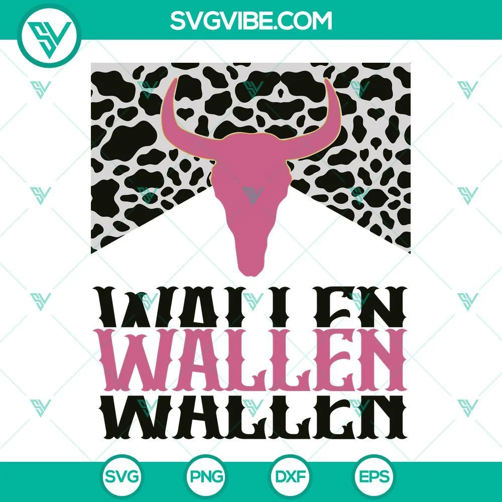 Musics, SVG Files, Wallen Bullhead SVG Files, Western SVG Download, Leopard SVG 1