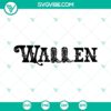 Wallen cowboy boots SVG design with country music and western elements downloadable in PNG and DXF formats.