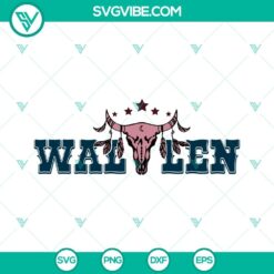 Wallen SVG Files, Bull Skull SVG Images, Country Music SVG Files, Western SVG Files PNG
