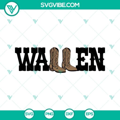 wallen svg cowboy boots svg western svg country music svg png dxf eps files 7 mockup