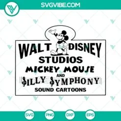 Disney, SVG Files, Walt Disney Studios Mickey Mouse And Silly Symphony SVG 2