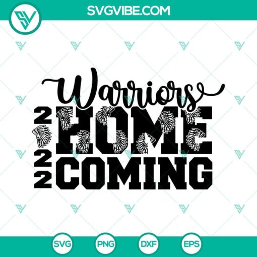 warriors homecoming 2022 svg dxf eps png cricut silhouette 4 mockup