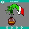 Washington Commanders Grinch hand holding ornament SVG for Christmas. Download customizable Washington Commanders holiday design.