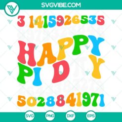 Pi Day, SVG Files, Wavy Happy Pi Day SVG Image, 3 14 Pi Number SVG Images, 2