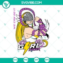 We Can Do It SVG Image, Girl Power Angewomon SVG Image, Rosie The Riveter SVG Files