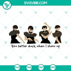 Movies, SVG Files, Wednesday Addams Dancing SVG Image, You Better Duck When I 2