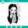 Creepy and spooky Wednesday Addams Poison SVG images, perfect for Addams Family themed projects. Includes PNG, DXF, EPS for cutting.
