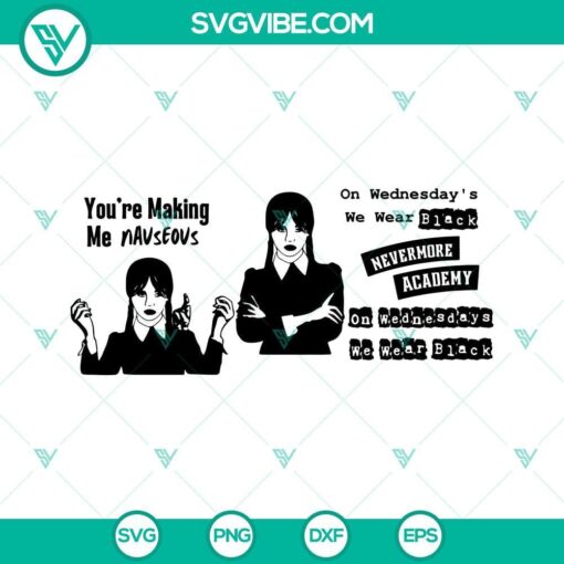 wednesday addams svg bundle wednesday 2022 svg png dxf eps cricut silhouette 5 mockup