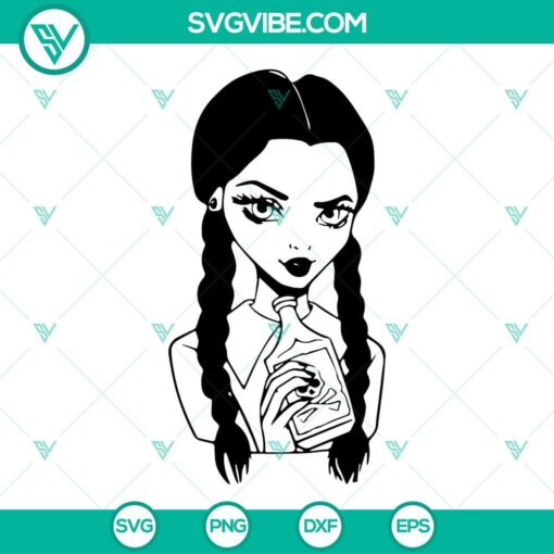 wednesday addams svg bundle wednesday addams svg wednesday svg png dxf eps cricut silhouette vector clipart 1 mockup