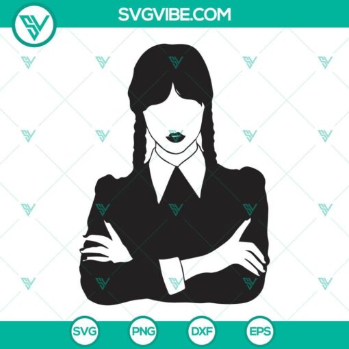 wednesday addams svg bundle wednesday addams svg wednesday svg png dxf eps cricut silhouette vector clipart 2 mockup