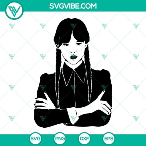 wednesday addams svg jenna ortega svg addams family svg 1 mockup