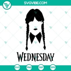 Movies, SVG Files, Wednesday Addams SVG Download PNG DXF EPS Cricut Silhouette 2