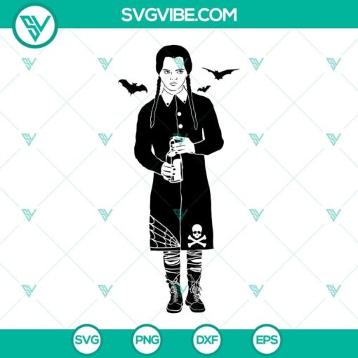 wednesday addams svg png dxf eps file 7 mockup