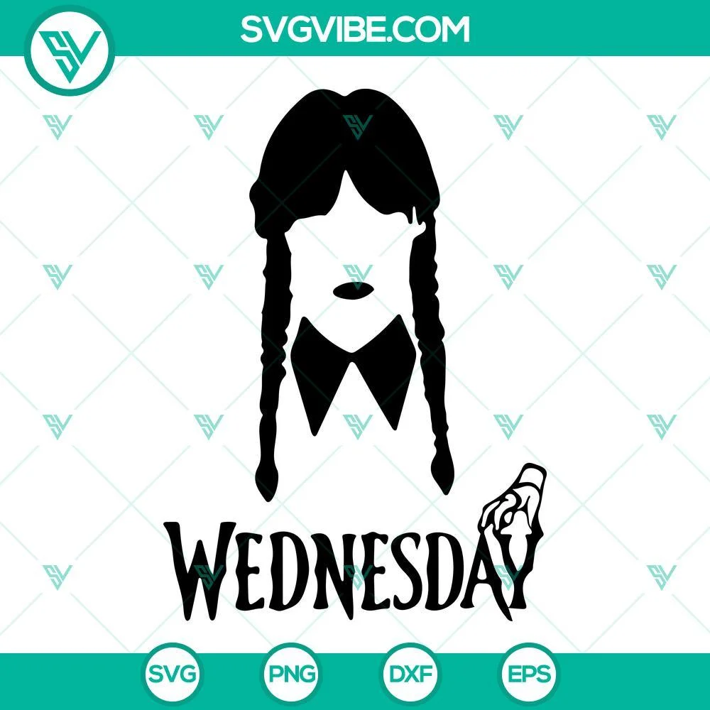 Movies, SVG Files, Wednesday Addams SVG File, Thing SVG Files, Wednesday SVG 1