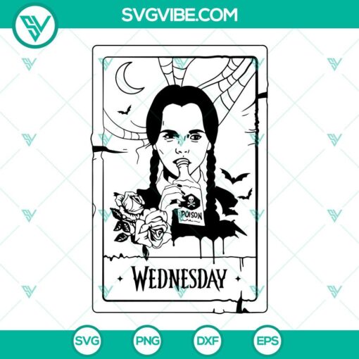 wednesday addams tarot cards svg wednesday svg wednesday drinking poison svg png dxf eps files for cricut 10 mockup