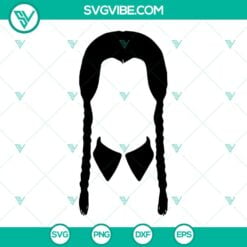 Movies, SVG Files, Wednesday Hair SVG Images, Wednesday Addams SVG Download, 2