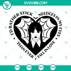 Movies, Valentine's Day, SVG Files, Be My Valentine Wednesday Addams SVG Images 3