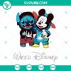 Stitch and Mickey Mouse in stoner theme, cannabis SVG download for weed enthusiasts, cartoon style.