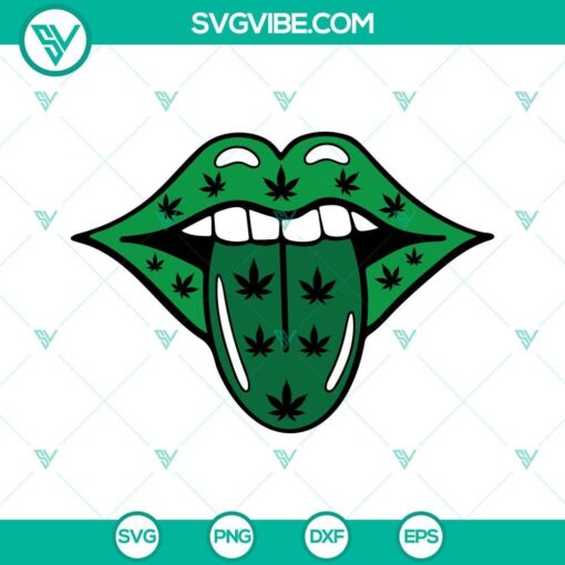 weed lips tongue svg stoner svg smoke marijuana svg funny 420 day svg png dxf eps files 6 mockup