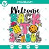 Welcome back to school SVG with first day of school theme for teachers, perfect for crafting projects.
