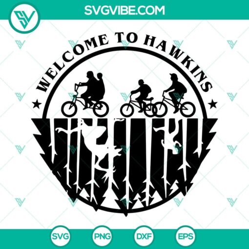 welcome to hawkins svg stranger things svg png dxf eps digital download 1 mockup