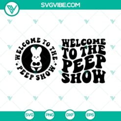 Easter, SVG Files, Welcome To The Peep Show SVG Image, Retro Wavy Font SVG 6