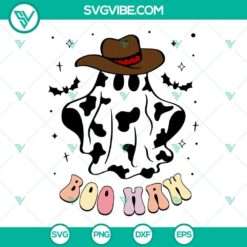 Western Ghost SVG Image, Boo Haw SVG Image, Cowboy Ghost SVG File, Halloween