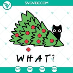 Christmas, SVG Files, What Black Cat Christmas Tree SVG Images, Christmas Cat 2