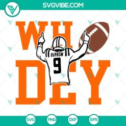 who dey joe burrow svg cincinnati bengals svg joe burrow svg bundle 9 mockup