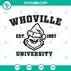 Whoville University SVG Download Bundle, Grinch Whoville University SVG File, 7