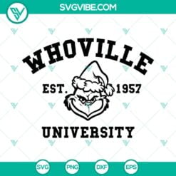 Christmas, SVG Files, Whoville University SVG Image, Grinch Christmas SVG 6